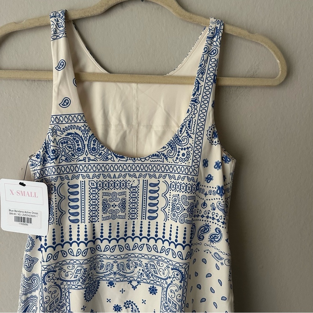 Z Supply Active Palisade’s Bandana Dress Western Blue and White XS NWT - Picture 6 of 11